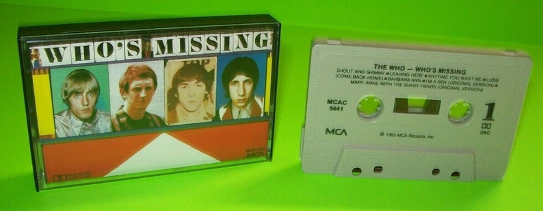 The Who Who's Missing Cassette Tape Columbia House Club Edition Classic Rock Music Gift Unique Gift image 1