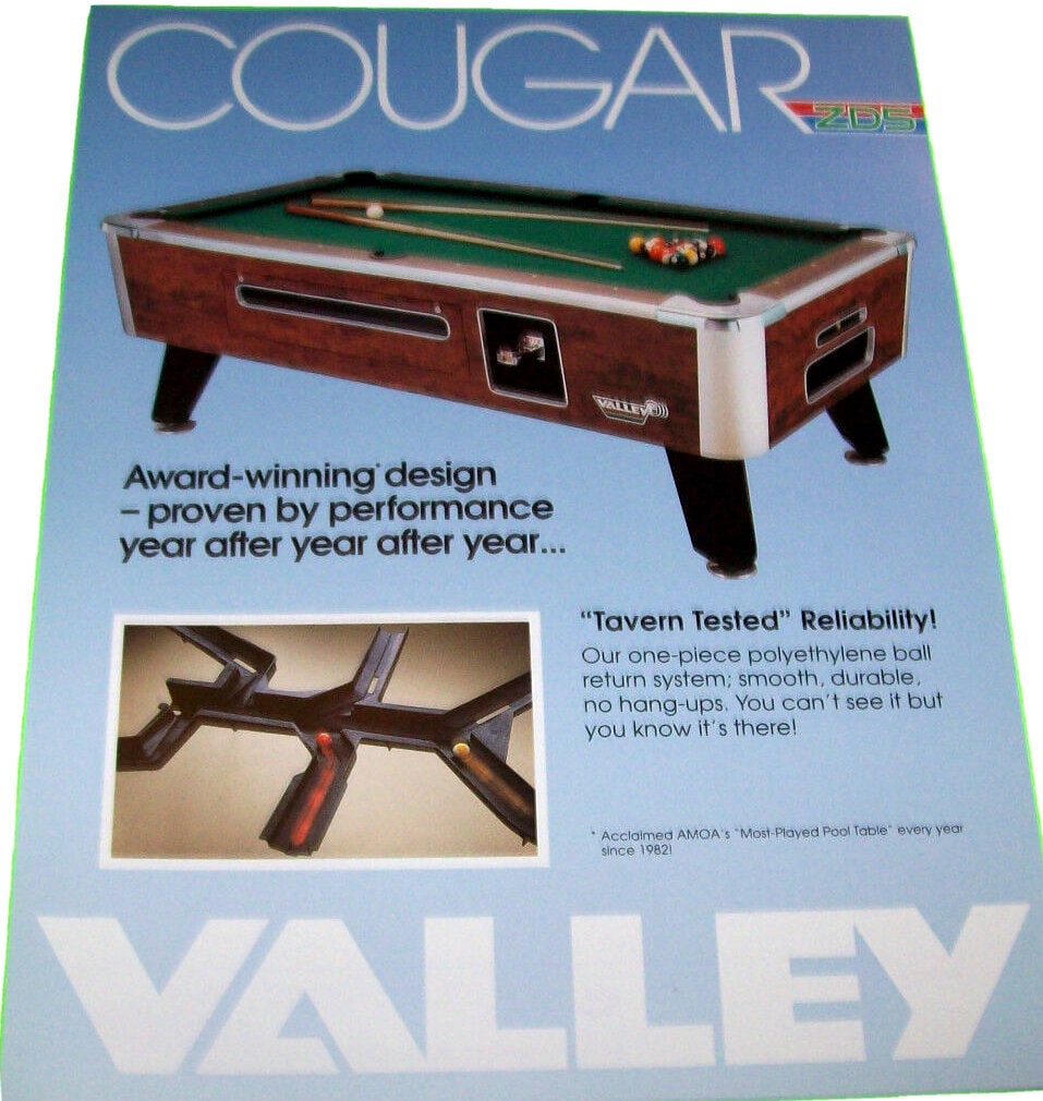 Valley Cougar Pool Table