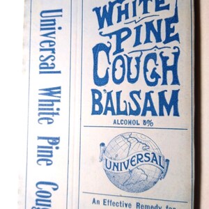 White Pine Cough Balsam Vintage EMPTY Product Box Universal Chemical Chicago IL