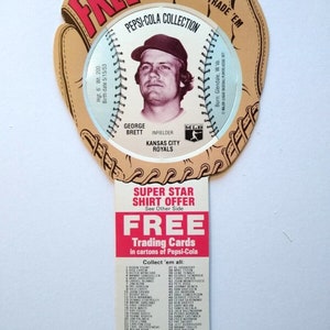 ペプシコーラ ベースボールトレーディングカード 1977年 ジョージ・ブレット カンザスシティ・ロイヤルズ MLB ダイカット ユニークギフト