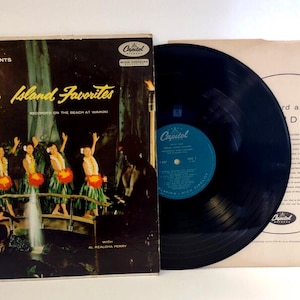 Hula Island Favorites Webley Edwards Al Kealoha Perry Hawaii Vinyl LP Record 59 Unique Gift