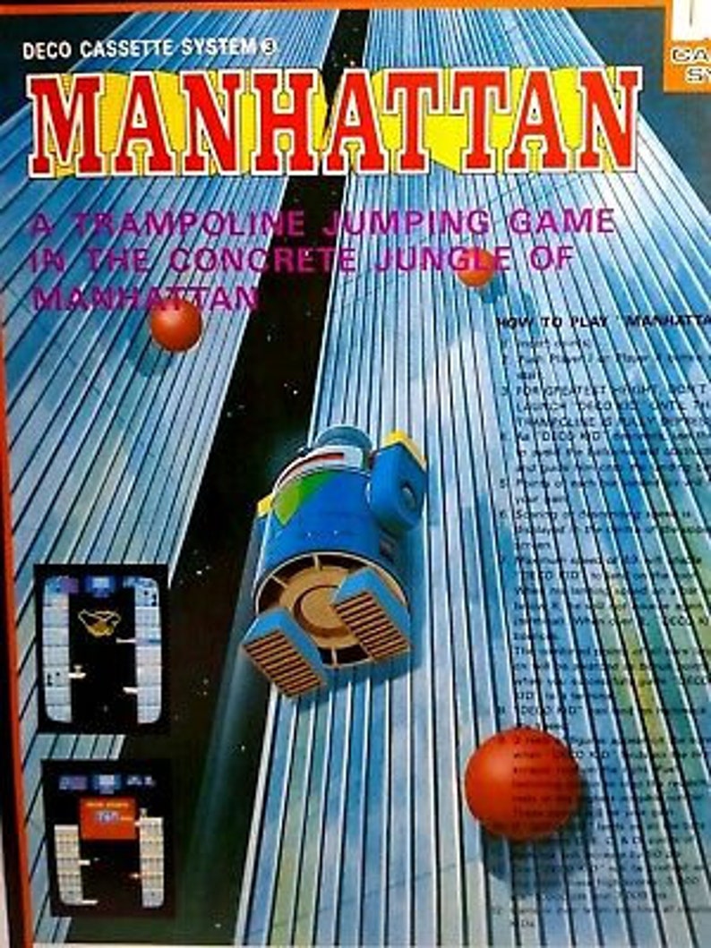 Manhattan Arcade FLYER Original Data East Video Game Artwork Etsy