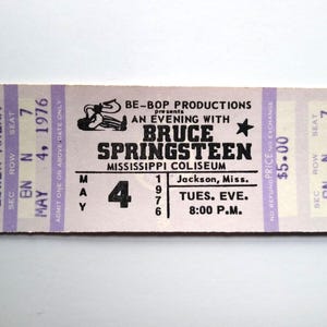 Brutalist Super 200's Original Jubiläums-Konzertkarte Coliseum Jackson MS Original 1976 UNBENUTZT Rock