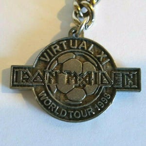 Vintage Iron Maiden Keychain, 1998 Virtual XI World Tour
