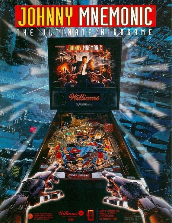 Johnny Mnemonic Keanu Reeves Pinball Flyer 1995 Original Nos Etsy Johnny Mnemonic Keanu Reeves Pinball Flyer 1995 Original Nos Etsy
