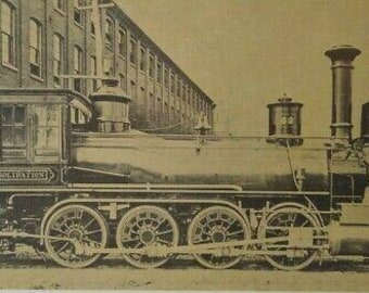 Consolidation Vintage Railroad Card Locomotive Train #12 Lehigh Valley Railway Unique Gift