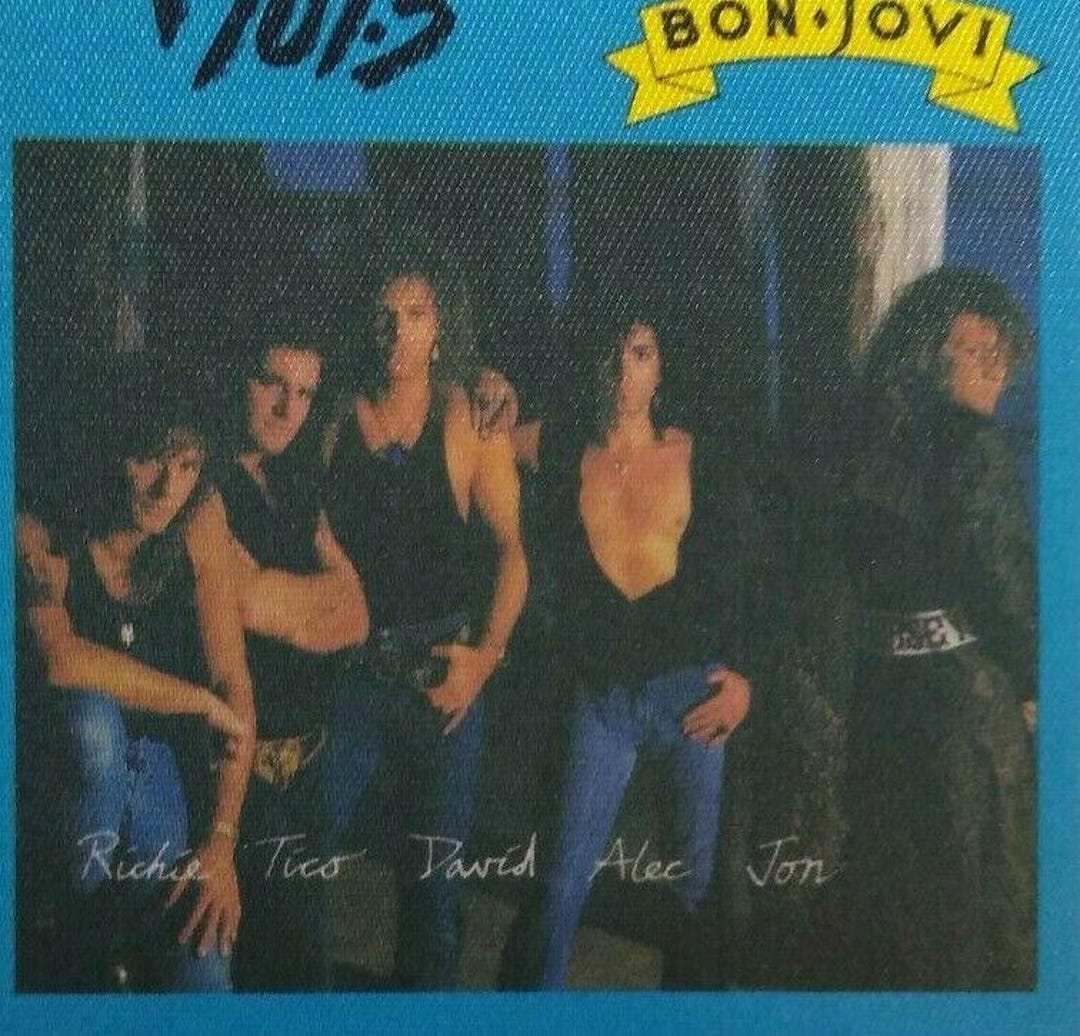 Bon Jovi Backstage Pass - 1989 Concert Tour, Hard Rock Music - Etsy