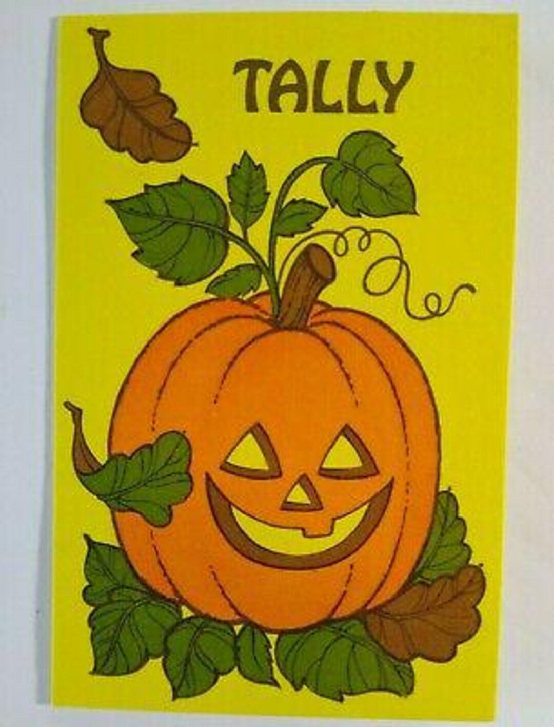 Vintage Hallmark Halloween Tally Card, Pumpkin Patch Game (NOS) - Etsy