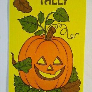 Halloween Tally Game Card Pumpkin In Patch NOS Original Hallmark Vintage Unused Unique Gift