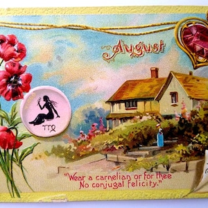 Horoskop Astrologie Zeichen Fantasy Postkarte Tucks August Virgo Mohn Trost Einzigartiges Geschenk