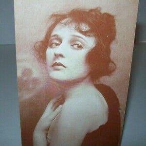 Carmel Myers Postcard Unused Vintage American Actress Silent Films Arcade Card Unique Gift