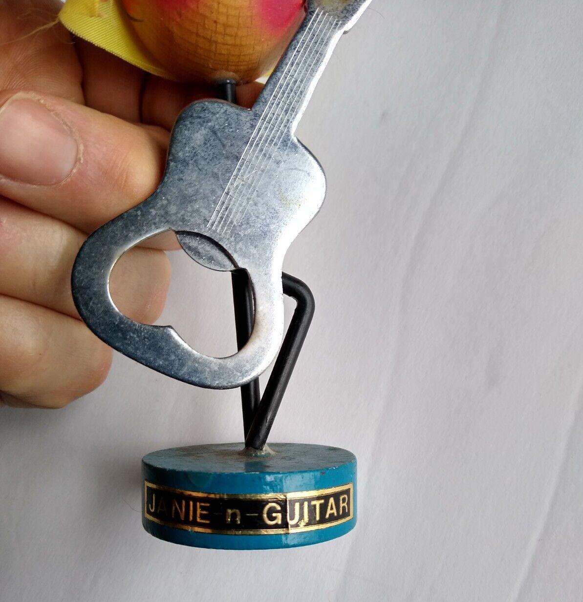 Janie Guitar Bottle Can Opener Retro Barware Kitsch Japan 1950s