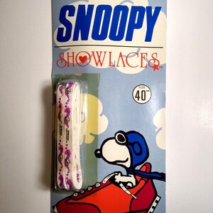 スヌーピー ショーレース ドッグ パイロット ピーナッツ 靴ひも ヴィンテージ 未使用 1965年 未開封 サイズ 40