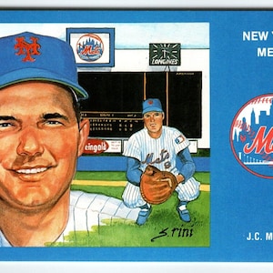 1969 NY Mets Baseball Postkarte Susan Rini J.C Martin Unbenutzte Limited Edition Einzigartiges Geschenk