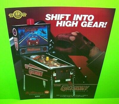 Williams The Getaway High Speed 2 Pinball Coaster Promo Plastic Original NOS Williams The Getaway High Speed 2 Pinball Coaster Promo Plastic Original NOS