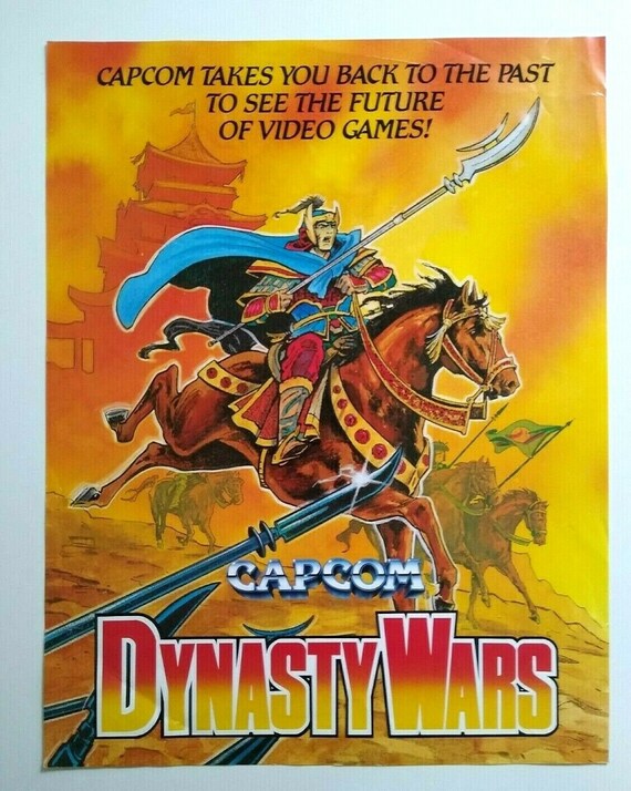 Dynasty Wars Arcade FLYER Original Video Game Promo Paper Etsy