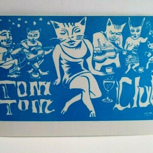 Tom Tom Club Backstage Pass Original Vintage New Wave Cool Hip Cats Band Blue Music Gift Unique Gift