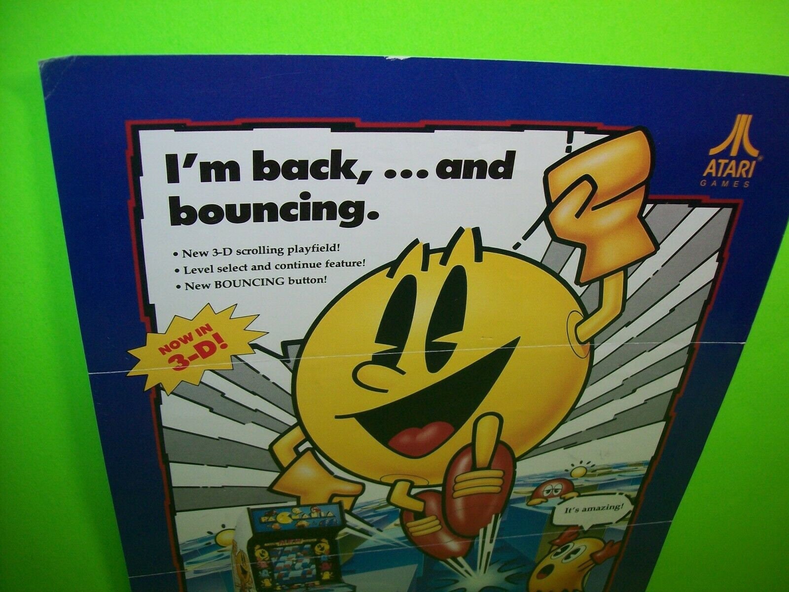 Atari PACMANIA Original 1987 NOS Video Game Flyer Pac Man Arcade Artwork Sheet Artwork Room Decor Atari PACMANIA Original 1987 NOS Video Game Flyer Pac Man Arcade Artwork Sheet Artwork Room Decor