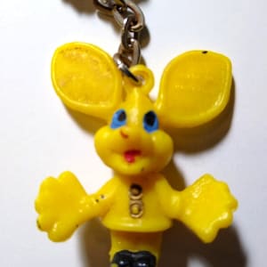 Topo Gigio Figur Schlüsselanhänger Ed Sullivan Zeigen Gelbe Maus 1960er Jahre Mom Dad Geschenk
