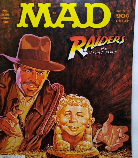 Vintage MAD Magazine, January 1982, Raiders of the Lost Ark - Etsy