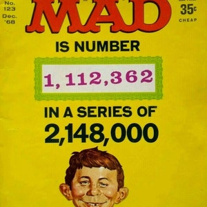 MAD Magazine Dec 1968 Issue 123 Movies TV Red Baron Mannix Judd for the Defense Unique Gift