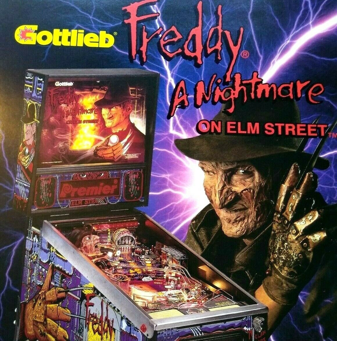 Freddy A Nightmare On Elm Street Pinball FLYER Halloween 