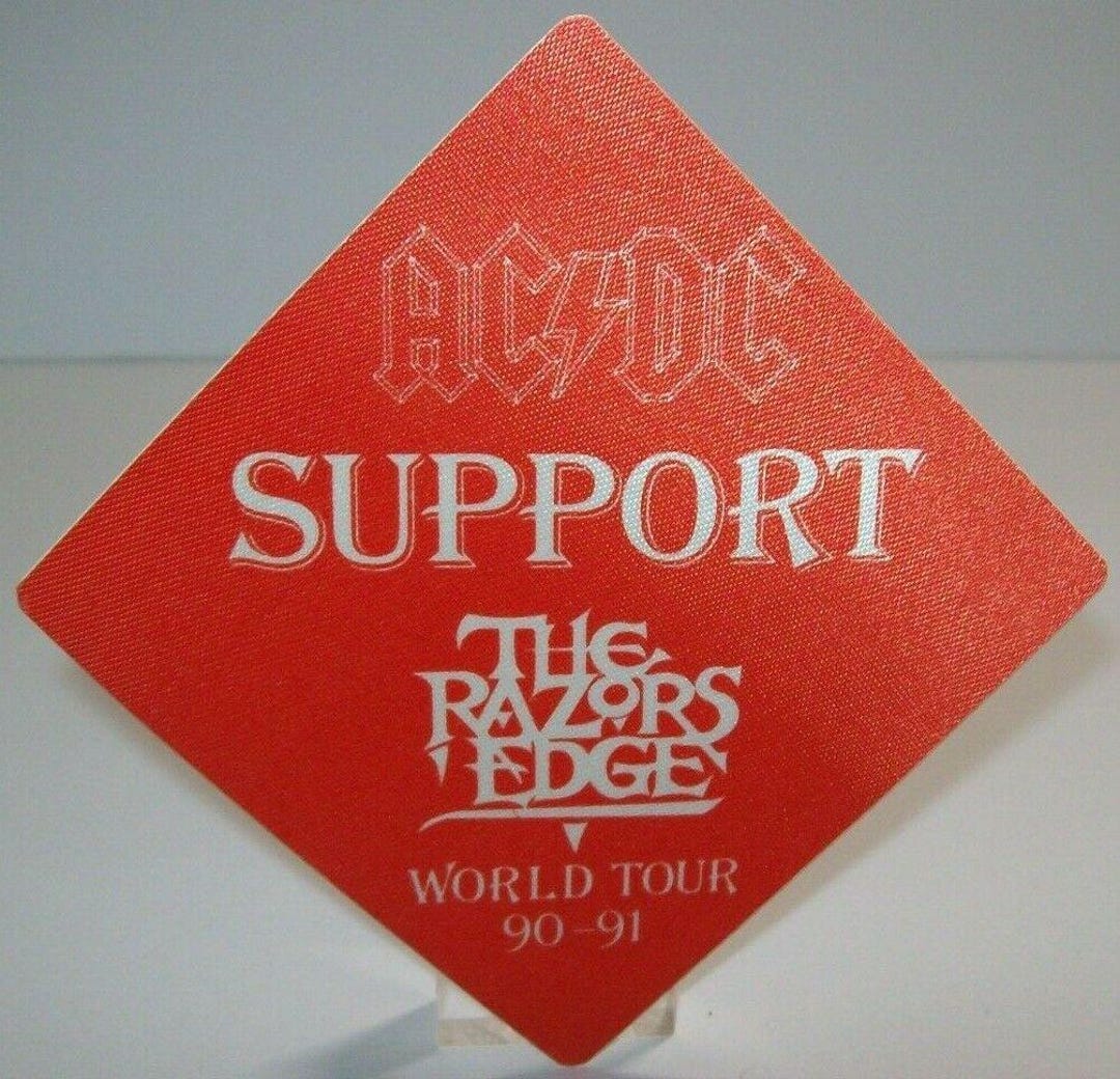 AC/DC Backstage Pass Razors Edge Tour Original 1991 Gift for Dad Hard ...