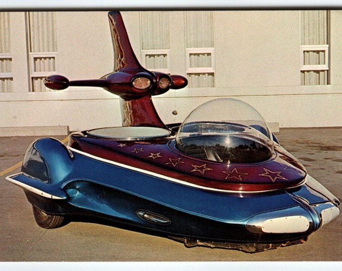 Hot Rod Postcard Ed Roth Ro-tar Atomic Space Age Custom Car Vintage ...