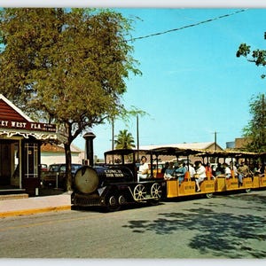 Riesen Postkarte Key West Florida Conch Train Groß Übergröße Vintage unbenutzt Koppel Einzigartiges Geschenk