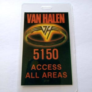 Van Halen 5150 Backstage Pass All Areas Original 1986 Hard Rock Music Eddie