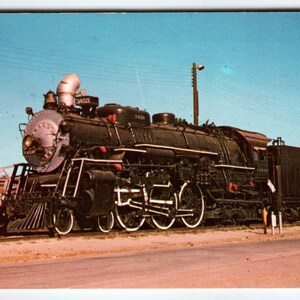 Railroad Postcard Locomotive Santa Fe 3450 Train Railway Chrome Pomona Calif