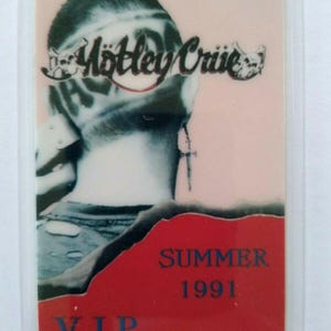 Vintage Motley Crue Backstage Pass - Etsy