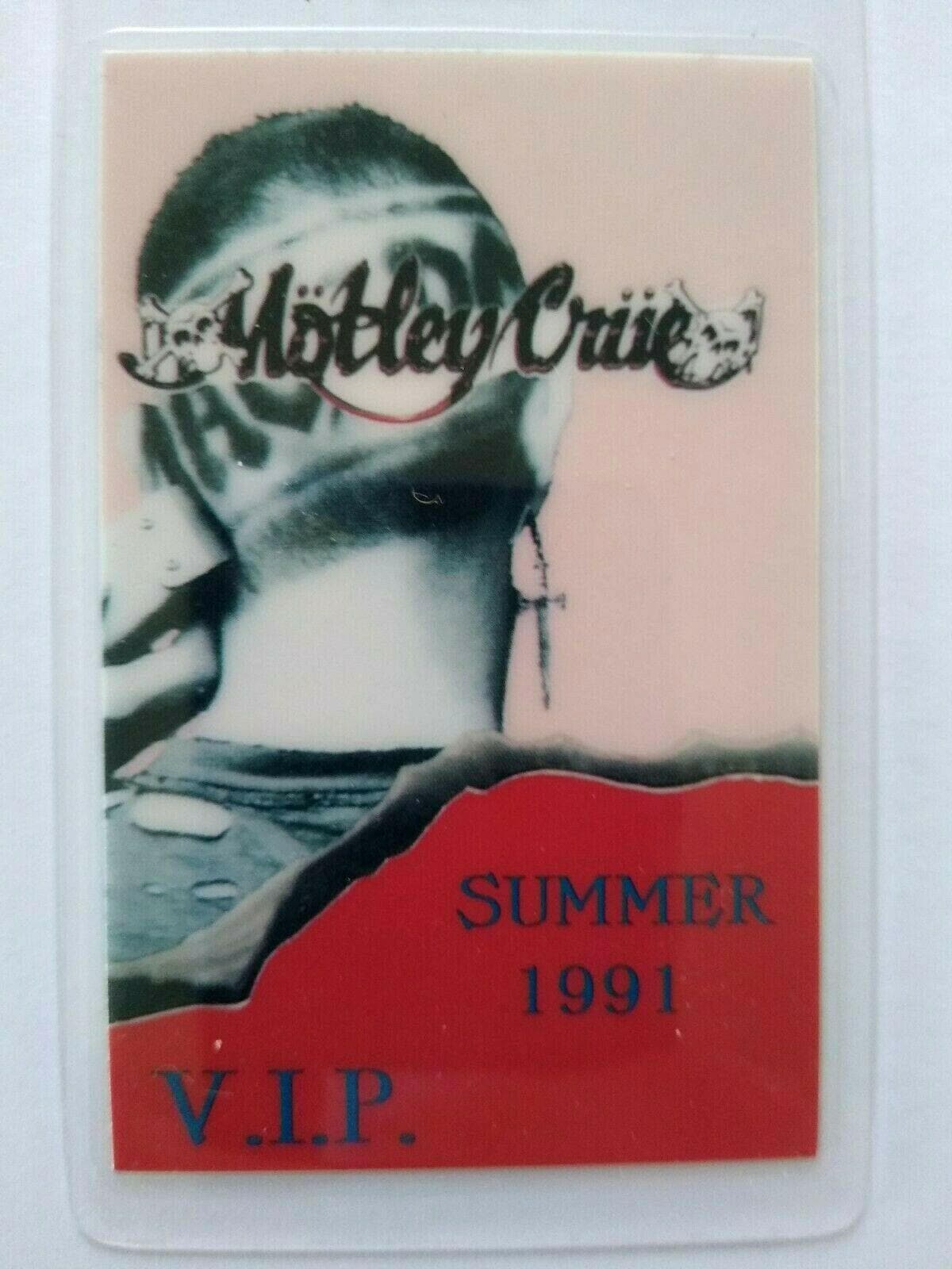 超レア　本物　Motley Crue ワールドツアー　バックステージパス　ゲスト Mötley Crüe Backstage Pass 1989-1990 Pre Show Only Orange Variant