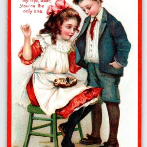 Raphael Tuck Valentine Postkarte Sweethearts Nähen Gedicht – Art Frances Brundage