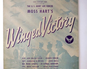 The Whiffenpoof Song US Army Air Force Winged Victory Sheet Music Planes 1944 Unique Gift