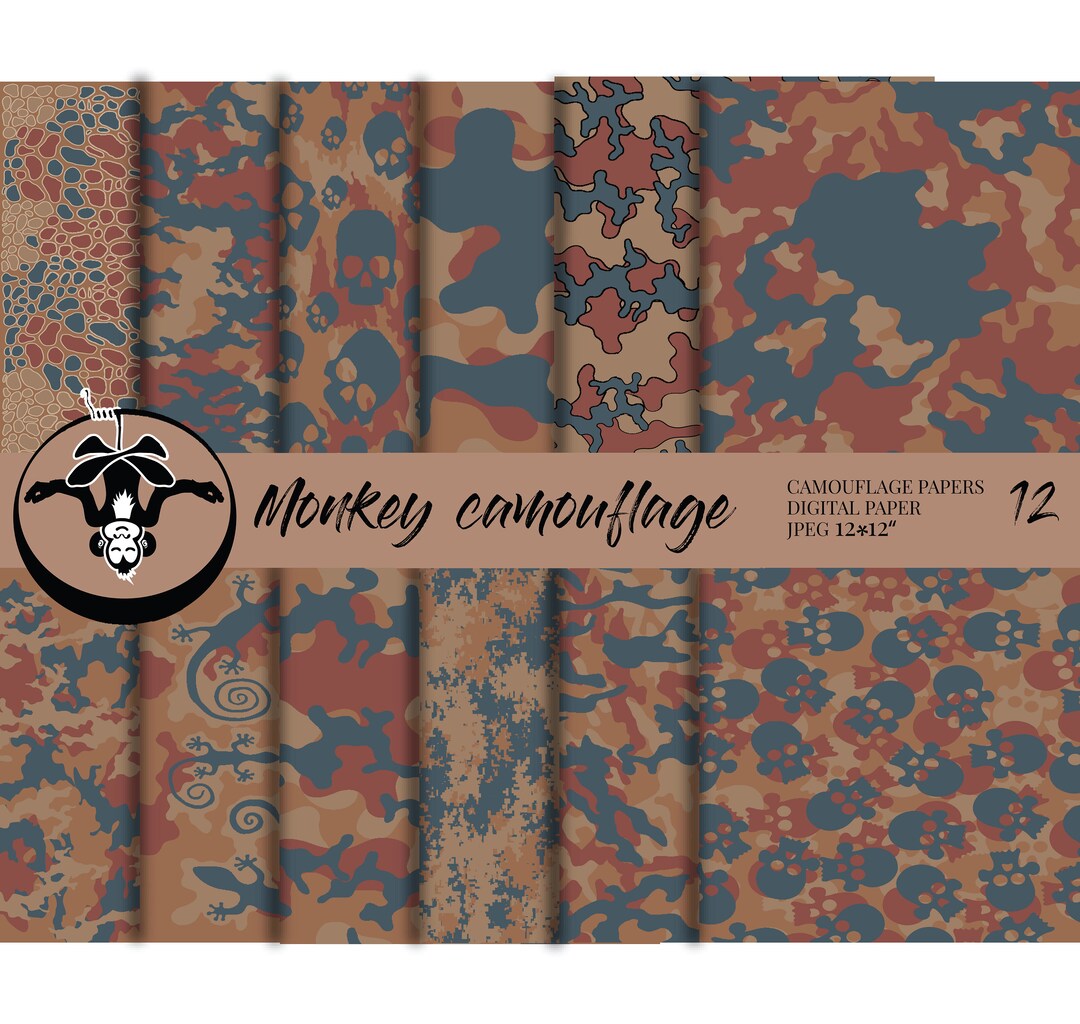 12 Jpg Files, Camo Texture, Instant Download, Army Digital Papers ...