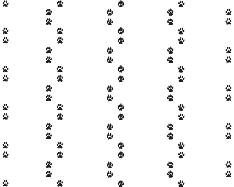 Download animal tracks.Instant download. Seamless pattern of cat footprint SVG Stylish vector print.Paw print