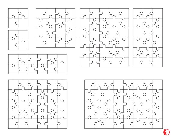 White Puzzle Pack All Files Separated Svg Files For Cricut Etsy