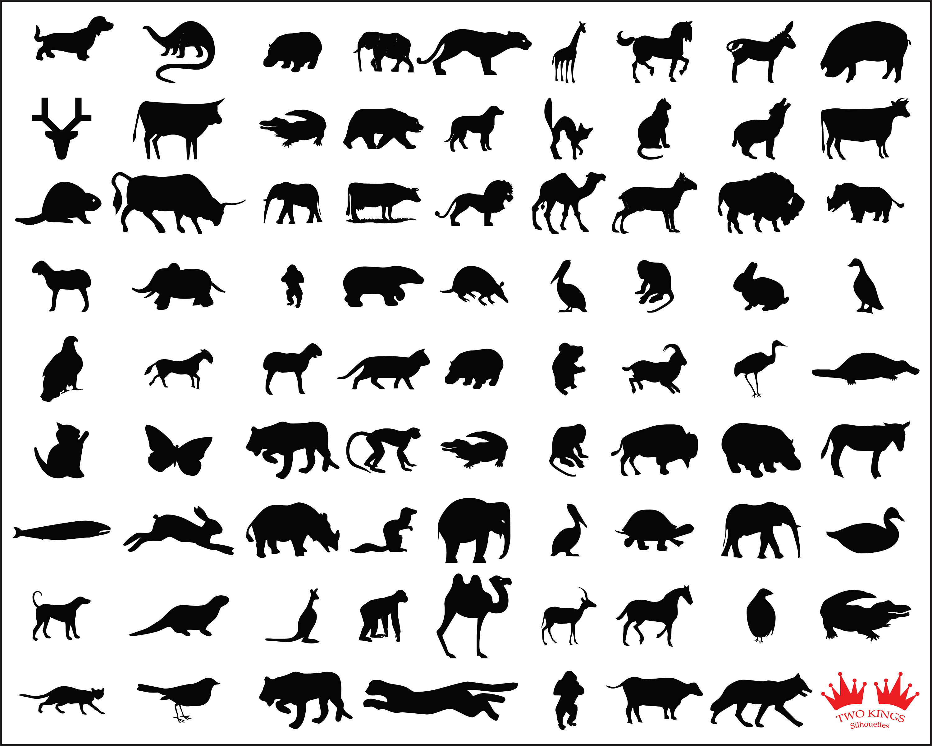 Animal SVG Cut Files, Instant Download Svg Jpg Png Eps Dxf Files, Big