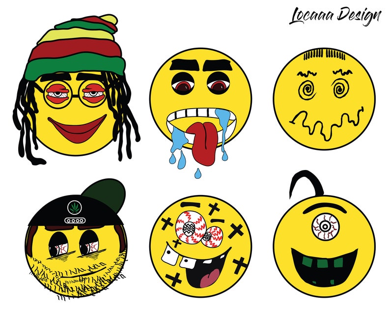 Crazy emoji set SVG. Funny emojis collection. Svg Png Eps | Etsy
