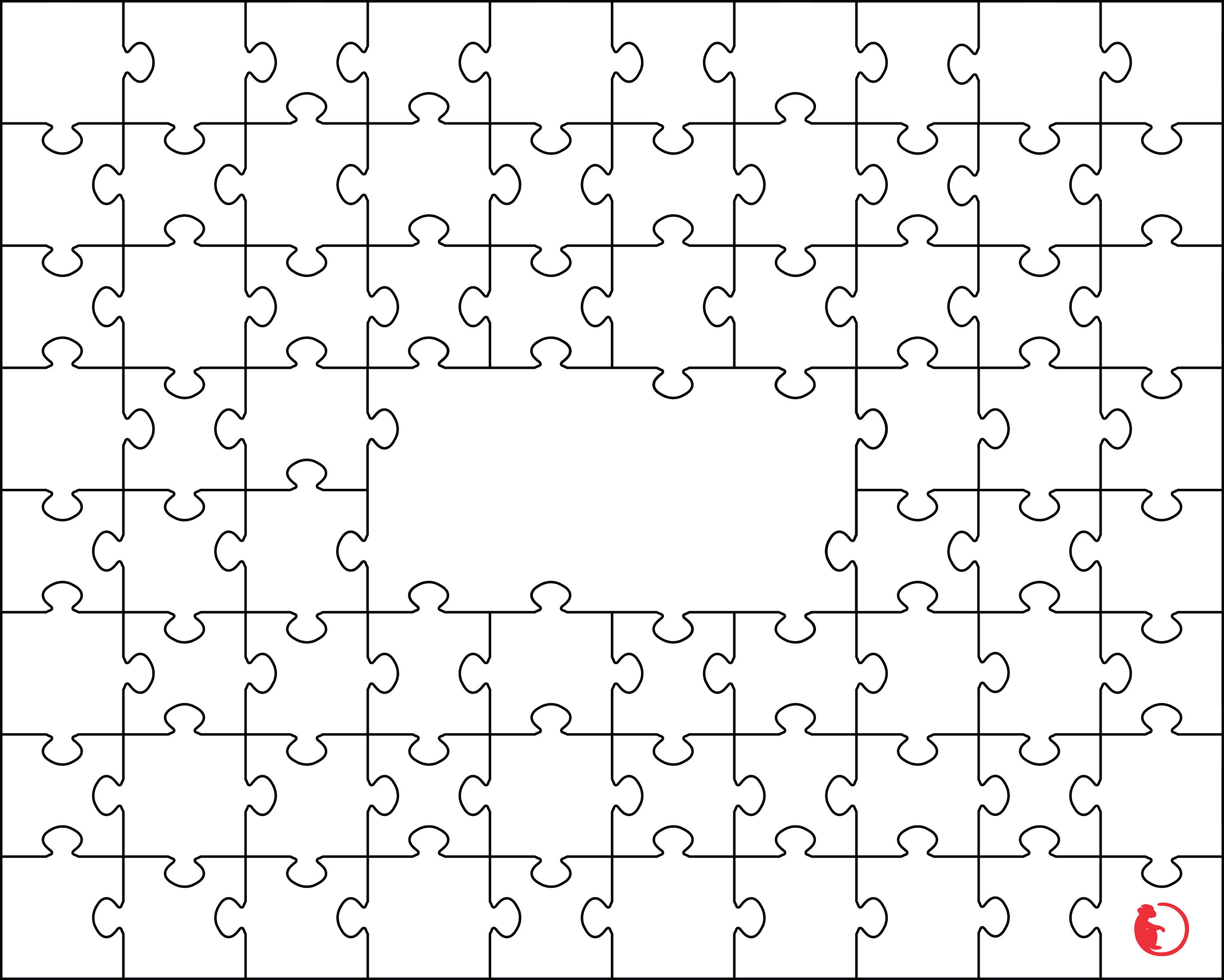Puzzle Template, Svg File for Cricut, Instant Download, Cricut File