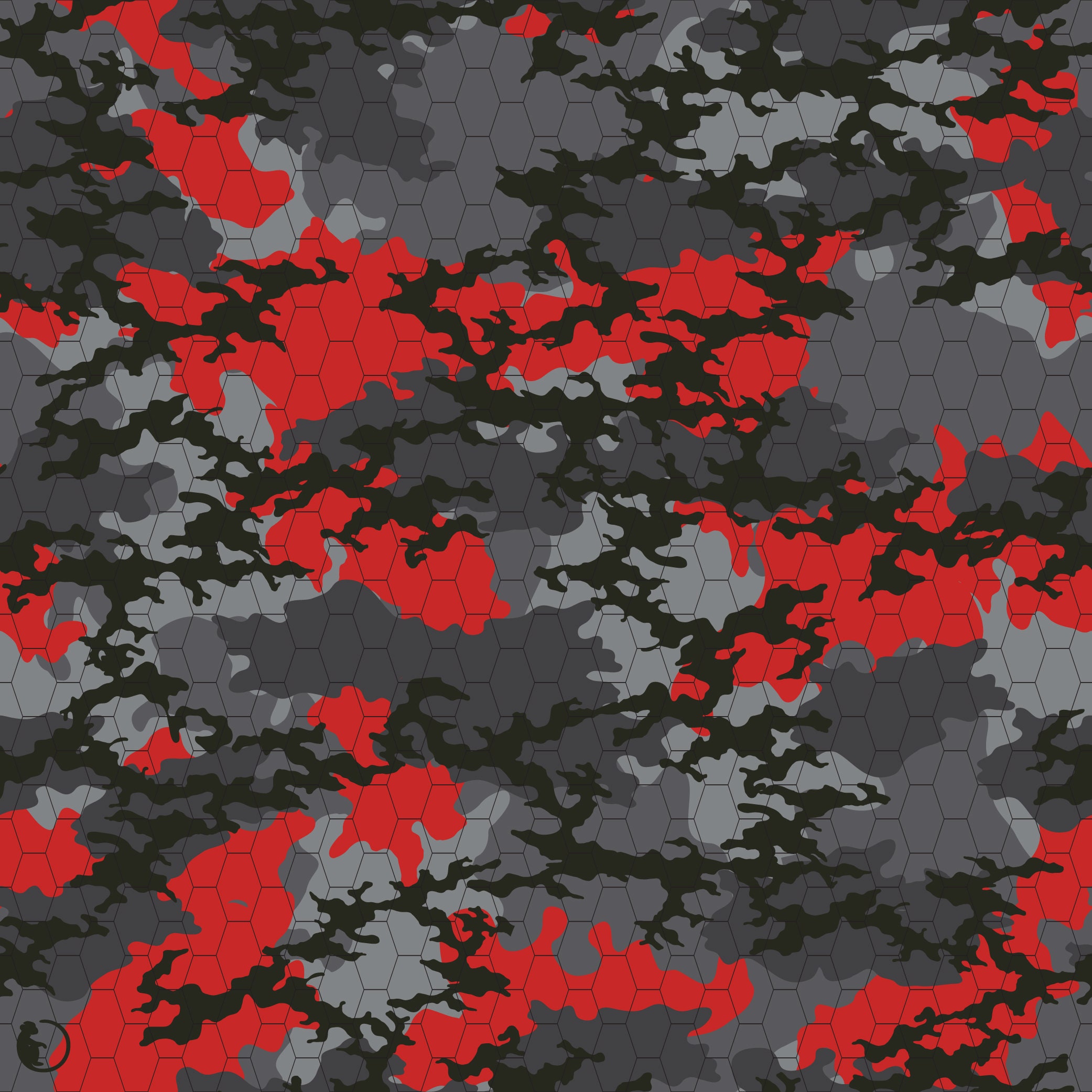 Digital Red Camouflage Pattern