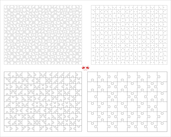 Download White Jigsaw Puzzle Pack Svg File For Cricut Instant Etsy