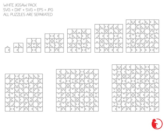 Jigsaw Puzzles 4 Piece - White - 4 x 4
