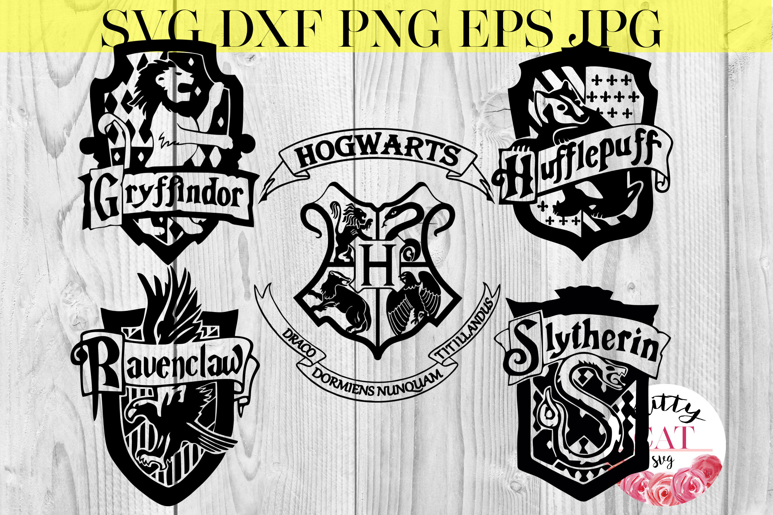 Download Hogwarts Houses Crests SVG Harry Potter SVG Instant | Etsy