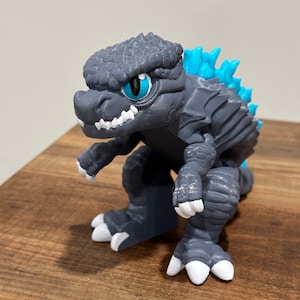 Custom Articulated Flexi Godzilla Toy, fidget toy, Godzilla toy