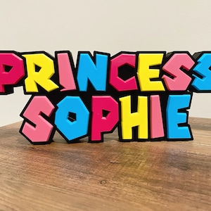 Personalisiertes Namensschild Prinzessin Peach: Mario Party Decor