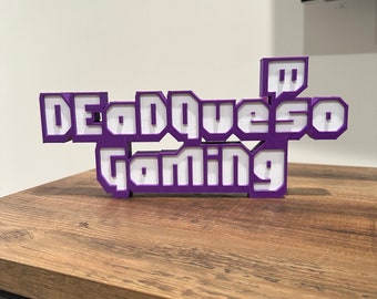 Custom Gift Twitch style Nameplate, Gamertag Birthday Party,  3D Printed Name plate, Teachers gift, Gamer name, Username plate