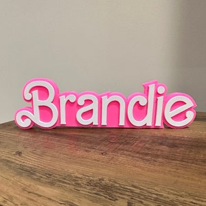 Custom Doll style Name Plate, Girls Birthday, Kids room, Teacher desk, Nursery name, Birthday Party, Cake Topper.