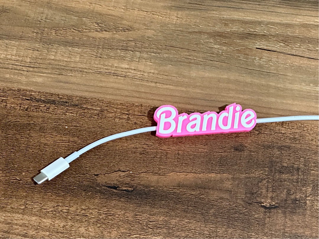 Personalized 3D Name USB Phone Charm for Charger Cable, Removeable